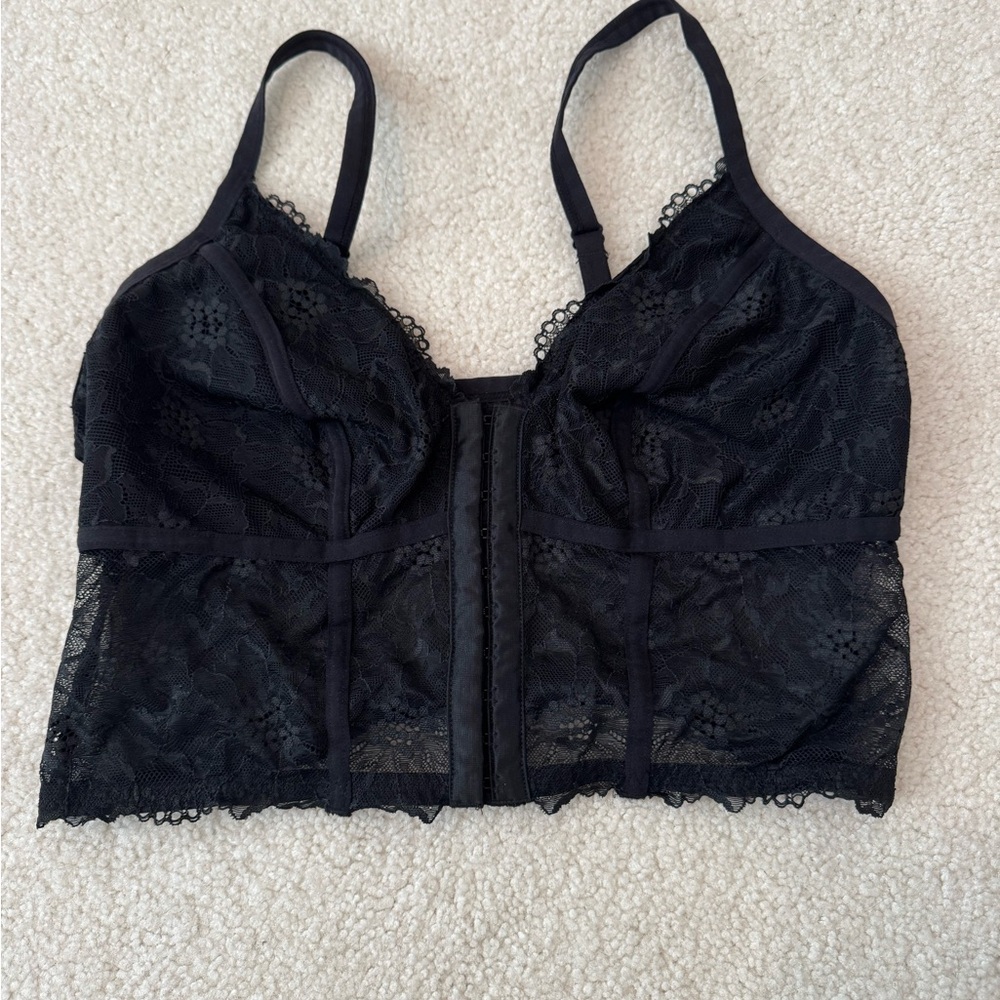 Elegant Black Lace Bralette size L